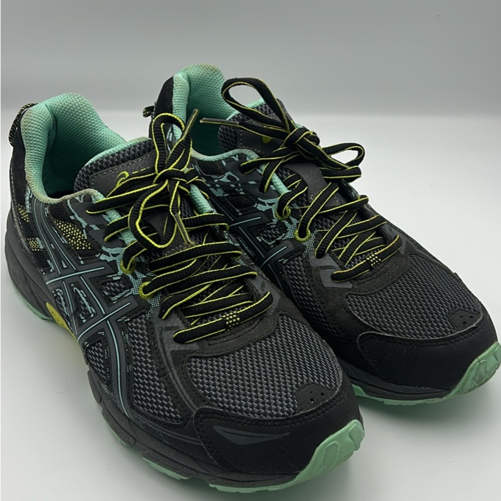 ASICS Gel Venture 6 Women’s Size 9.5 Gray Aqua Trail Running Shoes